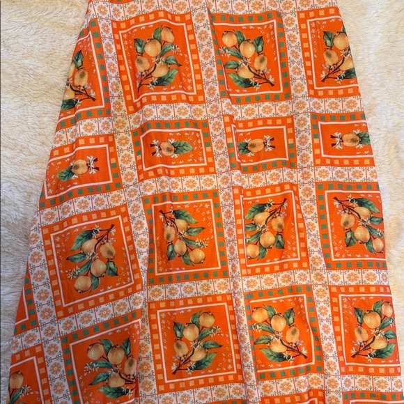 Orange Patterned Sundress - Picture 3 of 4